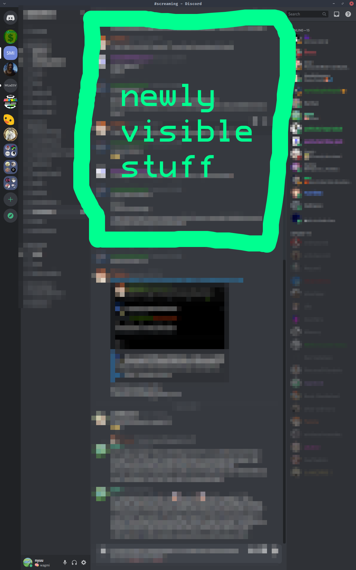 discord viewed in a vertical window discord viewed in a vertical window